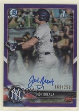 2018 Bowman Draft Chrome Pick Purple Refractor 169/250 Josh Breaux Auto 7i2