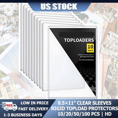 10/20/50/100 Art Print Top Loaders Protector Hard Case Sleeve Poster Fast Ship