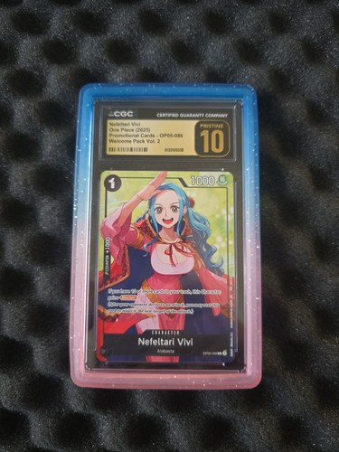 One Piece GRADED Nefeltari Vivi OP05-086 Welcome Pack 2 Promo PRISTINE 10 CGC