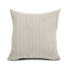 Ribbed Plush Cushion Covers Soft Fluffy Sofa Pillow Multiple Colours & 18" Size