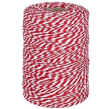 Red and White Twine, 656 Feet 2Mm Cotton Bakers Twine String for Gift