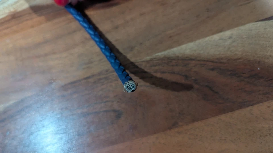 Браслет John Hardy из стерлингового серебра 925 пробы кожаный плетеный Kali синий, застежка-клипса - Изображение 4 из 4