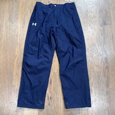 Under Armour Pants Men XL Blue Waterproof Rain Windbreaker Softshell Golf Pocket