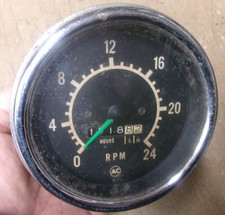 Vintage Ac Tachometer Gauge Patina Original Truck Tractor 2400 Rpm