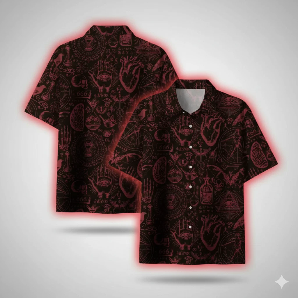 Occultism Hawaiian Shirt Button-Up Shirts Unisex S-5XL