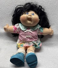 VTG Cabbage Patch Kid 1995 Bottom Teeth Dimple Blue Eyes Weebok Shoes Underwear