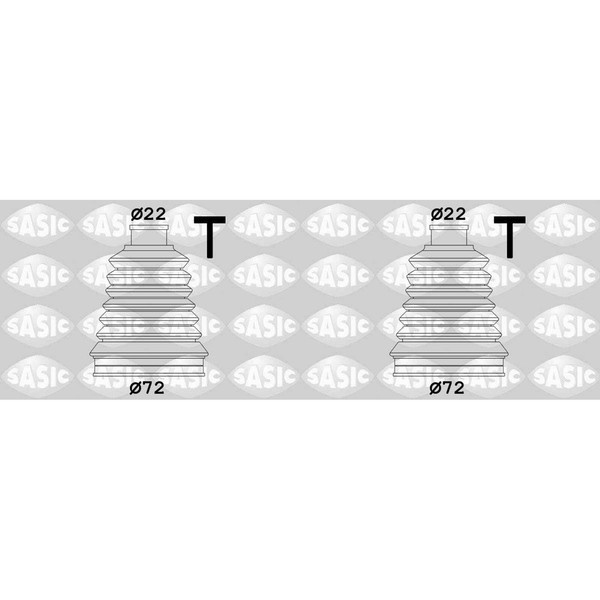 2X Sasic Achsmanschetten Satz Radseitig Passend FüR CitroËN Saxo Peugeot 106-image