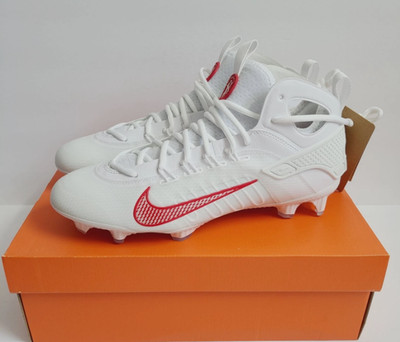Nike HUARACHE 9 ELITE MID LAX TB WHITE UNIVERSITY RED-WHITE 7M/8.5W FV6146 100