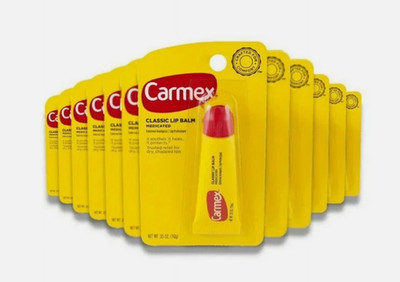 12-CLASSIC CARMEX LIP BALMS TUBES CARDED NEW