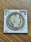 1915 S Barber Silver Half Dollar VG Very Good U.S. 50c Type Coin (Raw16540)