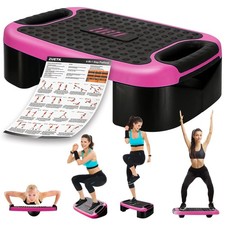 4-In-1 Balance Board and Stepper Exercise Platform - Aerobic Step Adjustable ...