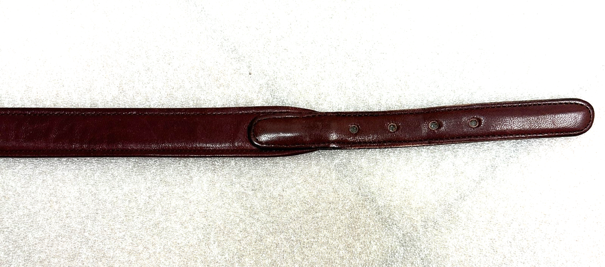 Coach Burgundy Glove Tanned Leather Belt Coach Mens Burgundy Made in New York City Glove Tanned  main image 2