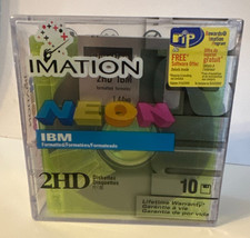 10 Imation Neon  Go Anywhere IBM Formatted Di...