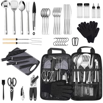 Camping Kitchen Utensil Set Outdoor Cooking Set Accessories Camping Cookware ...