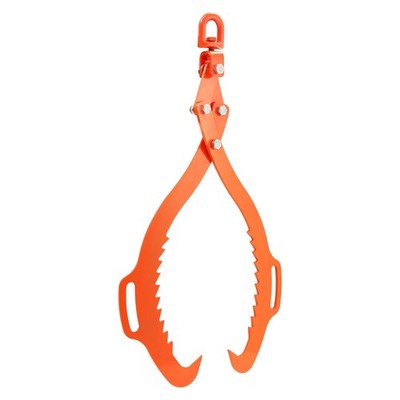32in 2-Claw Timber Grapple 1543lb Max Load Swivel Hook Powder-Coated