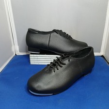 Tap Dance Lace Up Dance Oxford Shoes Black Leather Womens Size 5.5 A