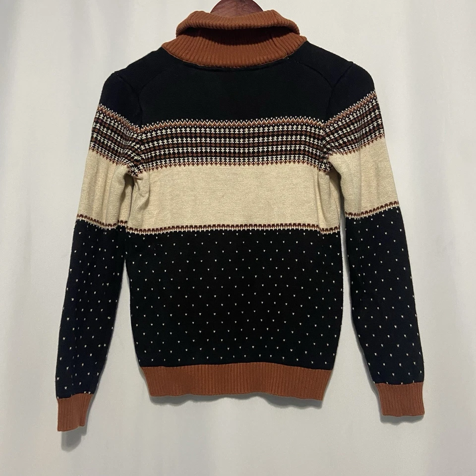 Janie And Jack Boys Fair Isle Dog Sweater Size 10 Brown And Black - Image 2 of 4