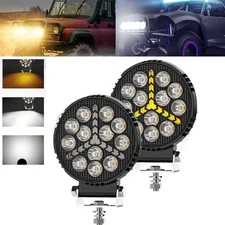 4inch LED Work Light Bar Amber Pods DRL Round Offroad Driving Truck ATV Fog Lamp
