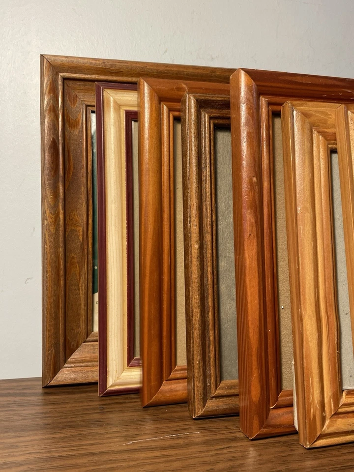 Lote de marcos de madera vintage rústicos Shabby Chic casa de campo granja 5 7 4 6 cuadrados Foto 4 de 4