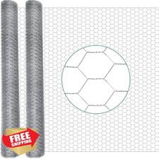 GlikCeil 48"x200ft Silver Chicken Wire Fencing, 1" Hex Mesh 0.85 per foot