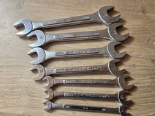 Vintage S-k Tools Metric Double Open End Wrench Set 7 Pc 6mm-19mm Usa Made