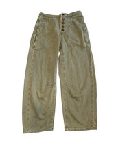 We The Free x Free People Women  s Osaka Mid Rise Barrel Jeans in Sage Size 24