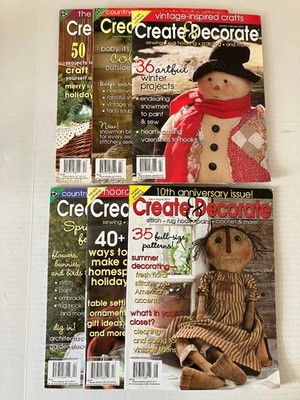 Create & Decorate Magazine Lot 6 Issues 2012-2013 Crafts Holiday Winter