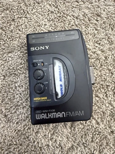 Sony Walkman WM-FX38 Portable Cassette Player Black FM/AM Mega Bass AVLS