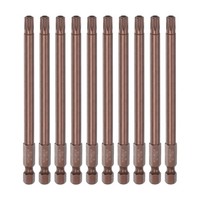 "10Stk T30 Torx Bit 1/4\" Sechskantschaft 4\" Sicherheit Stern Schraubendreher,Rot"