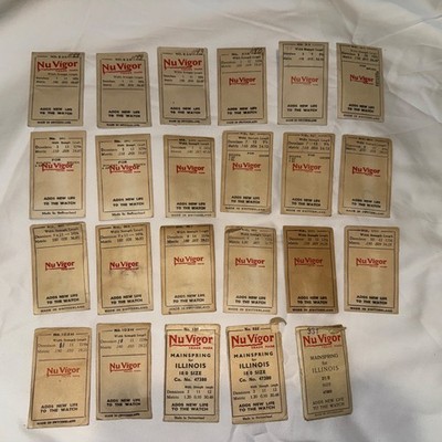 Lot Of Nu Vigor Mainspring for different models  