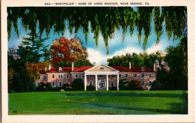 #ad #ad Vintage Montpelier Home of James Madison Virginia Postcard $4.95
