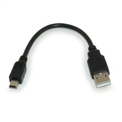 12 inch USB 2.0 Certified 480Mbps Type A Male to Mini-B/5-Pin Male Cable