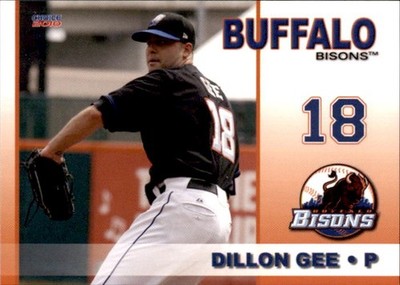2010 Buffalo Bisons Choice #10 Dillon Gee Cleburne Texas TX Baseball Card