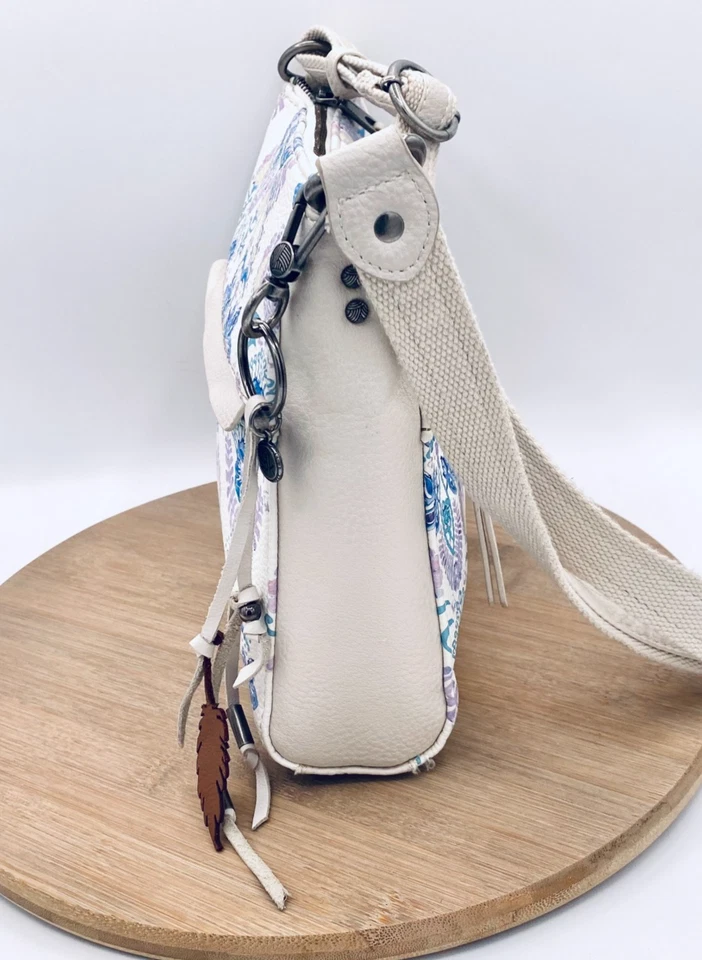 Bolso Bandolera The Sak Mujer M Blanco Púrpura Cuero Vegano Bolso Mensajero Foto 3 de 4