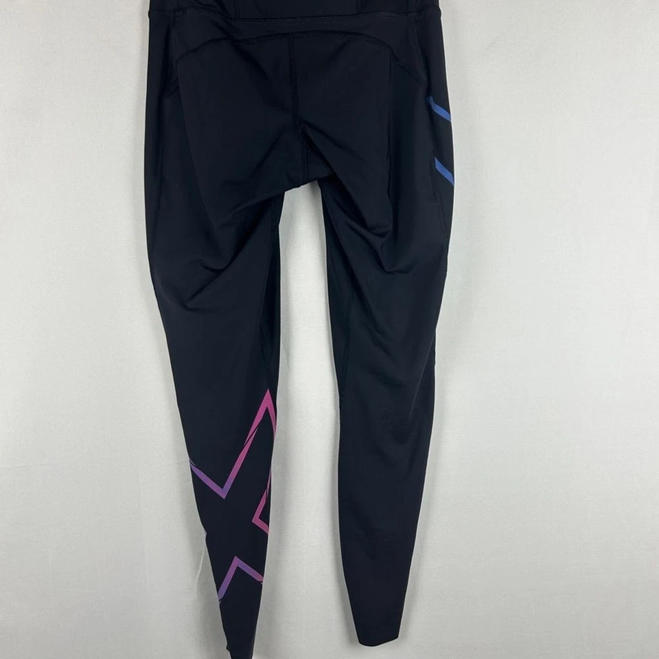 Legging Mujer 2XU Negro con Diseño Rosa y Azul Talla S Foto 4 de 4