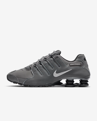 Nike Shox NZ Shoes Dark Grey Anthracite Black Metallic Iron Men's