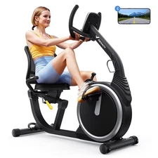 MERACH S19 High-end Magnetic Recumbent Adults Exercise Bike Smart Bluetooth LCD