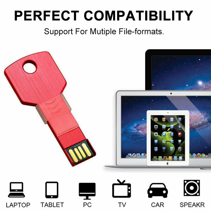 Penna USB 2.0 Da 64 GB In Metallo, Perfetta Per Laptop E PC, Chiavetta Memory Stick Compatta E Resistente
