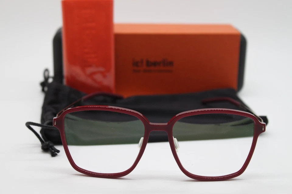 NUEVO IC! BERLÍN MARLENE BORGOÑA BRONCE BRILLANTE GAFAS AUTÉNTICAS CON ESTUCHE 52-16 Foto 2 de 4