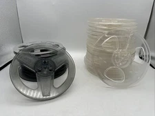 23 VTG Plastic 1/2” Empty Recording Tape Reel to Reel Cartridge Lot Scotch Media