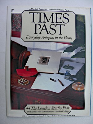 TIMES PAST No 44 London Studio Flat Füllfederhalter Radierungen Kunst Metallwaren Stuhl