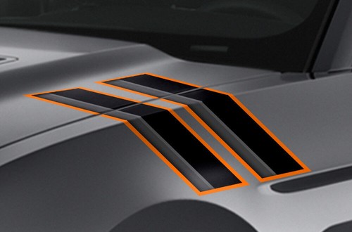 Capuche Hash Marks Course Autocollants Kit Pour Ford MUSTANG 2010-2014 Orn Outln - Picture 2 of 2
