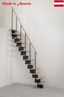 Indoor Space-Saving Straight Staircase Kit Central Stringer Beech Alternate Step