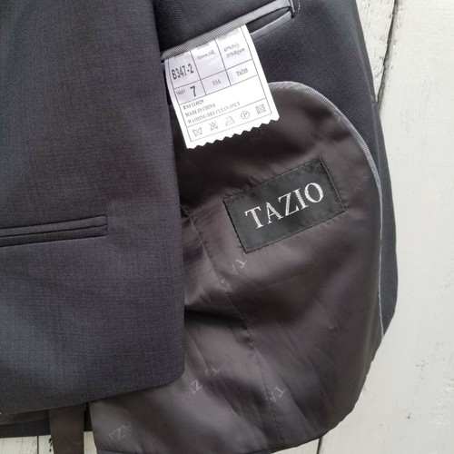 Tazio 2 pc Jacket Blazer and Vest CHARCOAL GRAY Boys Size 7 NEW - Picture 3 of 8