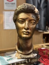 Bellissima Scultura in Gesso volto di donna di Ercole Drei