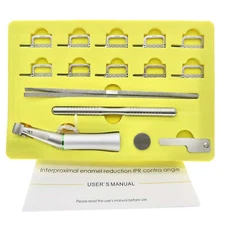 New Dental IPR System Kit 4:1 Contra Angle with Water Spray Auto/Hand Use Strips