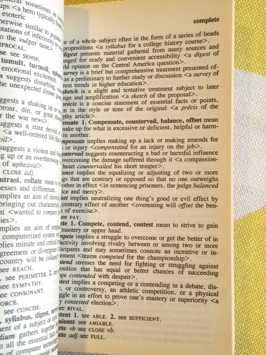 The Merriam Webster Dictionary of Synonyms and Antonyms 9780877799061 | eBay