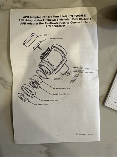 MSA 10032511 APR ADAPTER (FOR FIREHAWK SLIDE INLET) - Picture 12 of 12