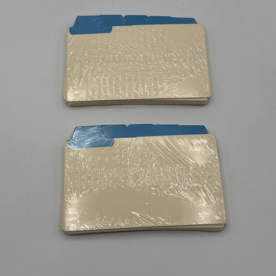 (2) Juego de guía de tarjetas de índice polivinílico marca Office Depot A-Z 3" x 5", juego de 25 tarjetas Foto 2 de 3