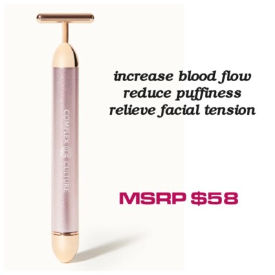Complex Culture Sonic T-Bar Facial Massager NEW needs x1 AA battery retail $58